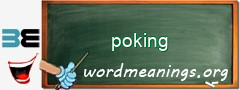 WordMeaning blackboard for poking